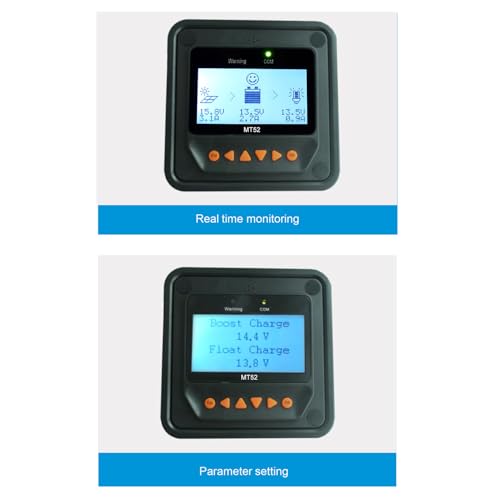 EPEVER MT52 Remote Meter for MPPT Solar Charge Controller 10/20/30/40A ,50/60/80/100A LCD Display Monitoring Setting Datas of Solar Panel Battery Regulator System (MT52) - style: MT50