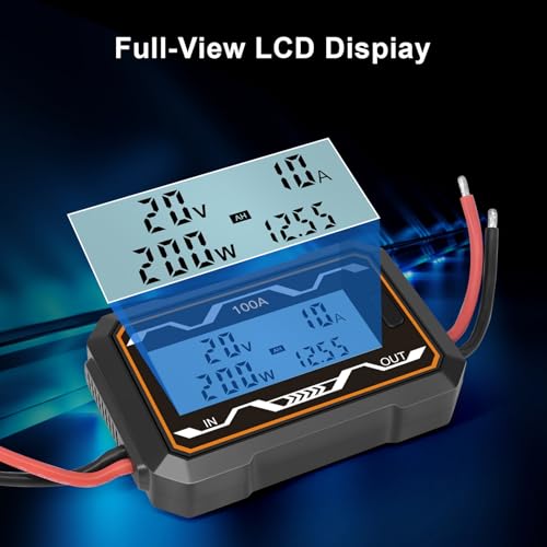 Battery Consumption Performance Meter 100A LCD Display Voltage Current Watt Power Analyzer
