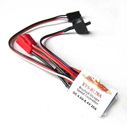 RC 20A ESC Brushed Motor Speed Controller for RC Car Boat W/O Brake