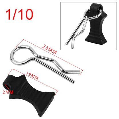 90pcs RC Body Clips with Pull Tabs Car Clips RC Clips for All 1/8 1/10 1/16 1/18 1/24 Scale Traxxas Redcat Axial Arrma HSP Redcat HPI Himoto Tamiya RC Car Truck Buggy Parts