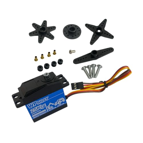 25kg Waterproof Metal Steering servo is Suitable for 1/10 TRX4/SCX10 1/8 Remote-Controlled Track Vehicles/Remote-Controlled Boats - style: 25kg 90-360