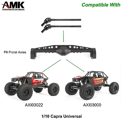 AMK Steel Front Thickened Capra Driveshaft 4.4mm Bold UTB10 CVD Drive Shaft for 1/10 RC Crawler Axial Capra F9 Portal Axle Upgrades - color: Front