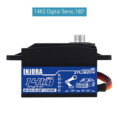 INJORA 14 kg Low Profile High Torque Digital Servo for 1/10 RC Crawler