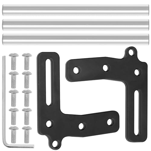 ShareGoo Aluminum Front Bumper Compatible with 1/10 RC Car Crawler Chassis Gspeed LCG TRX4 SCX10 Dodge Power Wagon Cliffhanger Body Shell (Black) - color: Black