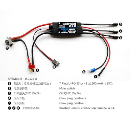 Nitro 1/8 RC Auto E-Starter for HPI 4.6/5.9 LRP HSP Wltoys 28 32 Nitro Engine - Replaces Pull Starter