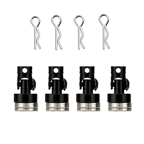 8pcs/Pack Magnetic RC Car Shell Column Invisible Body Post Mount Black