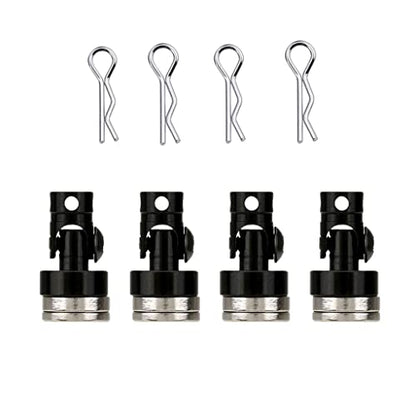 4pcs Metal Magnetic Invisible Body Post Mounts for 1/10 RC Car Touring Truck Rock Crawler