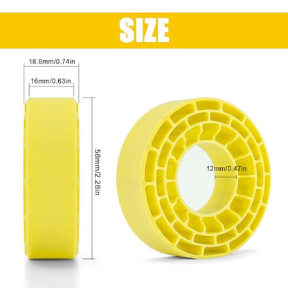 INJORA Silicone Rubber Inserts for 62-64mm*22-24mm 1.0" Tires(1064)(Yellow) - color: Yellow
