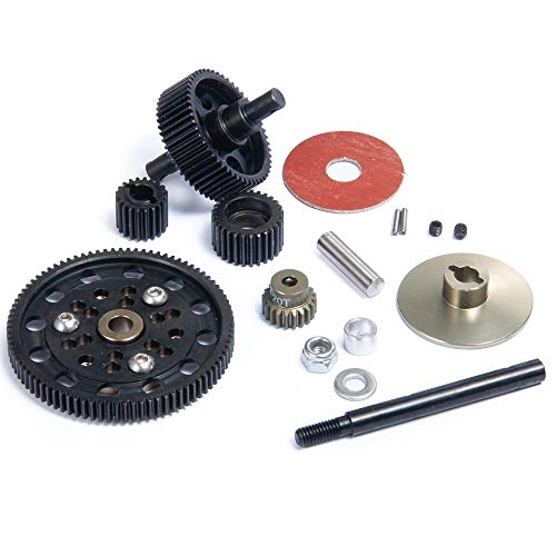 QUE-T Heavy Duty Steel Transmission Straight Gear Set for 1/10 Axial SCX10