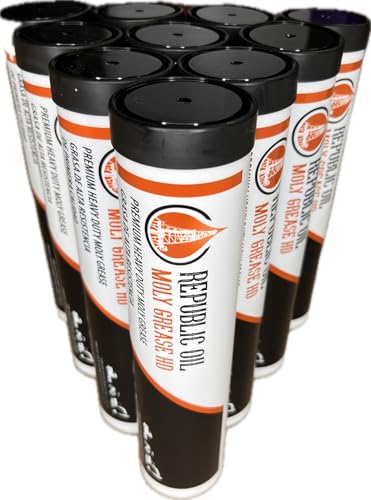 2 Boxes/20 Tubes Premium 3% Moly #2 Premium Heavy Duty Grease 10x14oz | Construction | Mining | Agriculture | Fifth Wheels | Moly Grease | Extreme Pressure | EP2 | - size: 20 x 14 oz Tubes