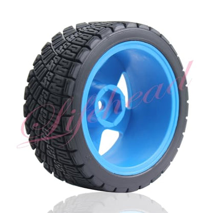 Lifehead 67mm RC On-Road Rally Car Tires and Wheels for 1/10 RC On-Road Touring Drift Car HSP Tamiya XV01 TT01 TT02B HPI Kyosho FAZER MK2 /12mm Hex - color: Blue a