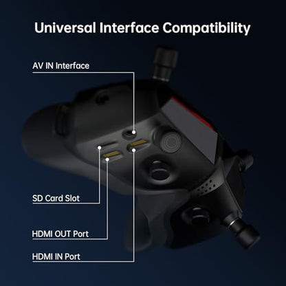 CADDXFPV Walksnail Avatar HD FPV Goggles X - 1080P/100FPS, 50° FOV, OLED | 22ms Low Latency, Head Tracking Support, HDMI/AV Input, Compatible FPV Drone Goggles for All Walksnail Avatar VTX Kit