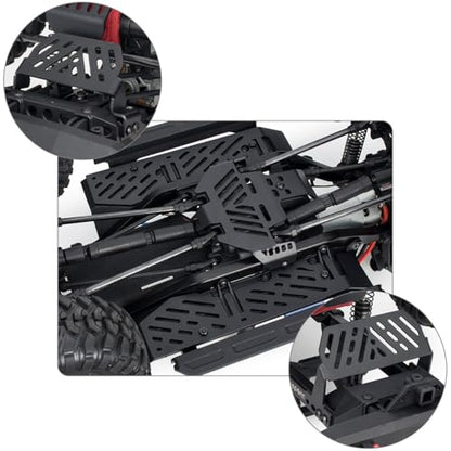 TRX4 Armor Kit,1/10 RC Chassis Armors Set Skid Plate for TRAXXAS TRX-4 Sport Bronco K5 Blazer Defender Body Link Shock Axle Protector (7)