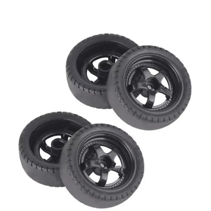 RC Crawlers Models For LDRC AE86 A86 LD1801 LD1802 LD1803 LD1804 A01 A02 1/18 RC Car Upgrade Parts 4pcs 33mm Hard Drift Tire Wheel Tyre(Black) - color: Black