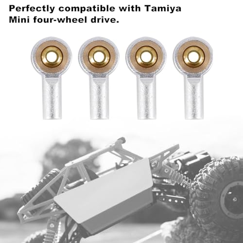 kingsea 10 Pcs Steering Linkage Tie Rod End M2 Ball Joint Linkage Tie Rod End for RC Car Boat Truck, White - color: White