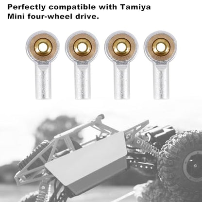 kingsea 10 Pcs Steering Linkage Tie Rod End M2 Ball Joint Linkage Tie Rod End for RC Car Boat Truck, White - color: White