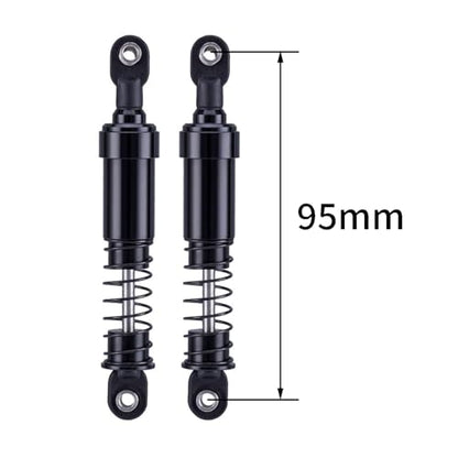 75mm-115mm Big Bore Shocks, RC Crawler Shocks for 1/10 RC Crawler LCG Chassis Gspeed V3 Element Enduro SCX10 TRX4 Gamde R1 Comp Builds DIY (Black 95mm 2pcs) - color: Black 95mm 2pcs