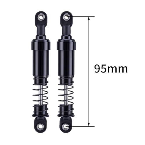 75mm-115mm Big Bore Shocks, RC Crawler Shocks for 1/10 RC Crawler LCG Chassis Gspeed V3 Element Enduro SCX10 TRX4 Gamde R1 Comp Builds DIY (Black 95mm 2pcs) - color: Black 95mm 2pcs