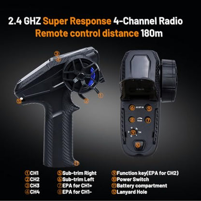 ZD Racing BX-12 1/12 Remote Control Off-Road Car Compatible with 3S Batteries, 2.4G Brushless 4WD 70KM/H RC Climbing Car Mini Electric RC Buggy Rock Crawler Toy Gift -RTR - style: ZD Racing BX-12 1/12, Blue