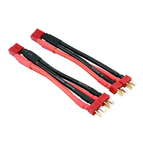 2pcs T-Plug Parallel Y- Harness 12awg 2 Male 1 Female for Lipo RC Battery ESC(B100-2)