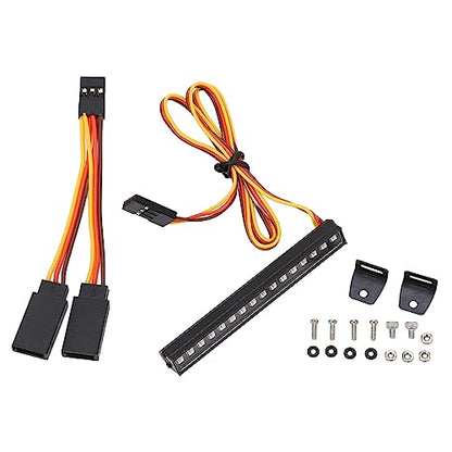 RC Bar Roof LED Lamp Kit, 16 LED RGB RC Light Bar Spotlight Headlights 8 Lighting Effects Roof Lights RC Light Upgrade Parts 1/18 RC Crawler Car Upgrade Parts for Traxxas