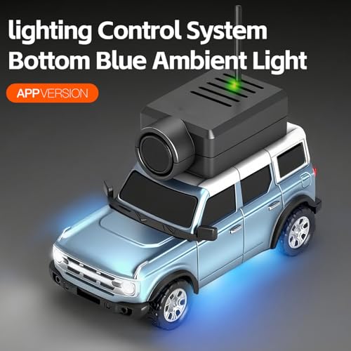 Wltoys 1:64 FPV RC Drift Car, 720P WiFi APP, 2.4GHz Gyro, Blue | HD Zero‑lag Camera, 3 Speeds & Suspension. Dual LED Lights. Smooth on Carpets/Tiles. APP Photo/Video/VR for Hobbyists - color: Blue
