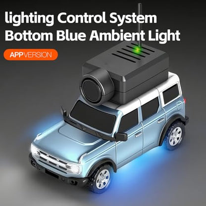 Wltoys 1:64 FPV RC Drift Car, 720P WiFi APP, 2.4GHz Gyro, Blue | HD Zero‑lag Camera, 3 Speeds & Suspension. Dual LED Lights. Smooth on Carpets/Tiles. APP Photo/Video/VR for Hobbyists - color: Blue