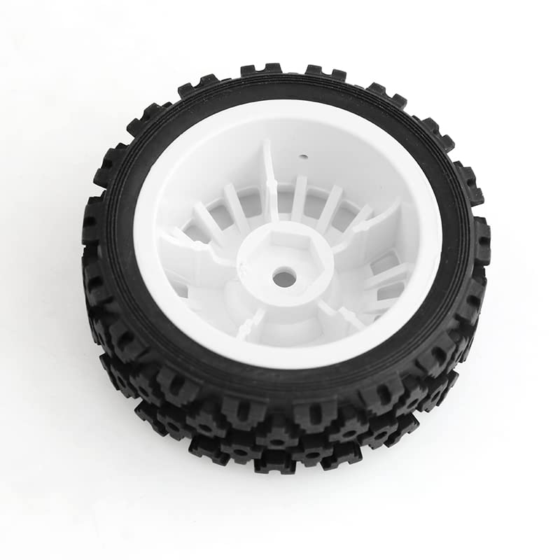 4Pcs Rubber Tire Plastic Wheel Tyre for Tamiya XV-01 XV01 TA06 TT-01 TT-02 PTG-2 RC Rally 1/10 RC Car Upgrades Parts Accessories