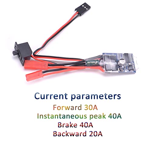 YoungRC 30A ESC Brushed Electric Speed Controller for DIY Mini RC Car or Boat Tank w/Brake