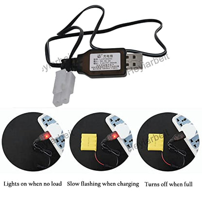 Heyiarbeit L6.2-2P USB Power Charger Cable for RC Car 7.2V 250mA Ni-MH Ni-CD Battery 1Pcs - size: L6.2-2P 1Pcs