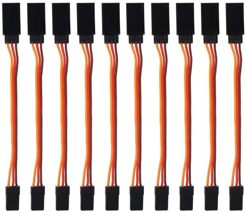 10PCS 100mm Servo Extension Cable 3-Pin Male to Female 30 Core Lead Wire Cable Connectors Control Board Remote - 10CM