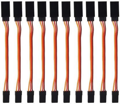 10PCS 100mm Servo Extension Cable 3-Pin Male to Female 30 Core Lead Wire Cable Connectors Control Board Remote - 10CM