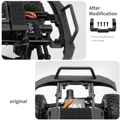 MORLORDY Aluminum Alloy RC Front Bumper Mount & Rear Body Shell Mount for SCX24 Base Camp 1/24 RC Crawler Car Upgrade Parts - color: Bumper Mount & Shell Mount