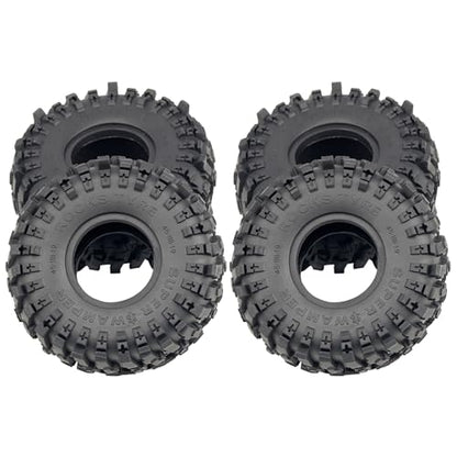 4PCS RC 1.9 inch Crawler Tires Super Soft Sticky Rubber Tires with Foam Instert 120mm/4.72inch Tall Suitable for 1/10 Axial SCX10 I II III TRX4 Redcat Etc RC Crawler Car Upgrades
