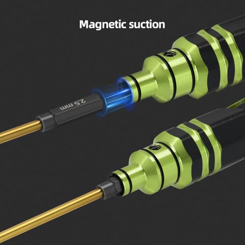 5-in-1 RC Tool Kit, Hex Allen Screwdriver Kit, RC Screwdriver Set 1.5mm 2.0mm 2.5mm 3.0mm RC Car Repair Tool Kit for RC Model Car Boat Helicopter (Green) - color: Green
