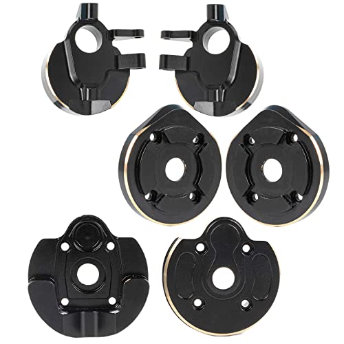 1/10 Capra Brass Counter Weight Axle Housing Black Coating for Axial Capra RC Crawler 1/10 SCX10 III Capra Unlimited Trail Buggy UTB10 RTR 1.9 4WS Upgrade Part (E- 3-in-1 Capra Brass Part) - color: E- 3-in-1 Utb10 Brass
