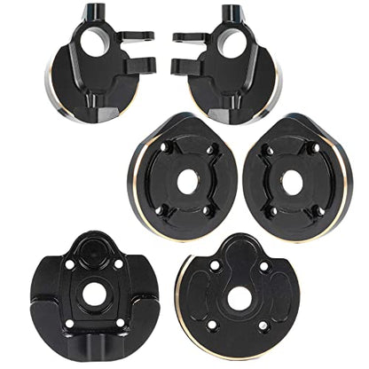 1/10 Capra Brass Counter Weight Axle Housing Black Coating for Axial Capra RC Crawler 1/10 SCX10 III Capra Unlimited Trail Buggy UTB10 RTR 1.9 4WS Upgrade Part (E- 3-in-1 Capra Brass Part) - color: E- 3-in-1 Utb10 Brass
