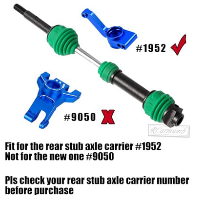 CVD Axles Driveshafts Upgrades Part for 1/10 Slash Rustler Stampede Hoss VXL 4X4 4WD,4Pcs Front Rear Transmission Universal Drive Shaft,Replace #6852R,#6851R,Green - color: Green - 4pcs