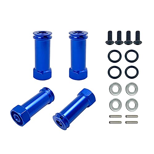4Pcs 12mm Metal Wheel Hub Hex Adapter Long 30mm Extension Combiner Coupler for 1/10 Traxxas Slash 4X4 HQ727 RC Car Upgrades Part (Color : Blue)