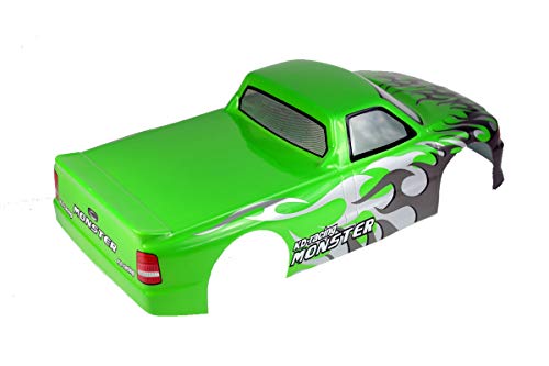 1/10 Scale RC Painted Precut Drift Racing Touring Onroad Car Body Shell Width 190mm (Pickup Green) - style: Pickup Green