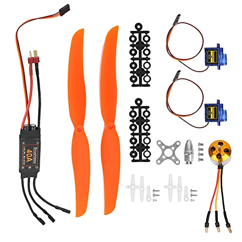 RiToEasysports Rc Plane Parts, A2212 1000KV Brushless Motor 40A ESC SG90 9G Propeller Combo Kit for Rc Airplane Airplane Motor Plane Kit (A2212 1000KV brushless 40A ESC SG90 9G Micro)