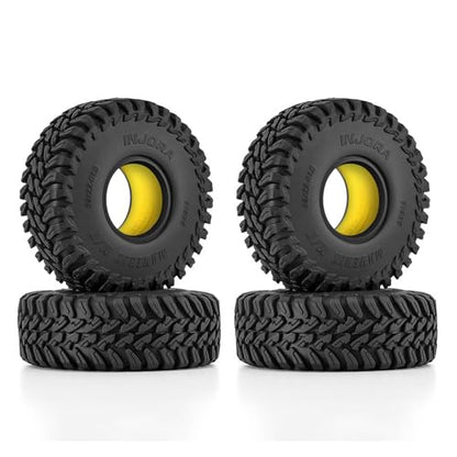 INJORA 63 * 22mm 1.0" MAVERIX M/T Tires and Rubber Inserts for 1/18 1/24 RC