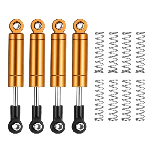 RC Shock Absorber (with Internal Spring Spare Springs), [for 1/10 RC Crawler ] - 60-70mm / Gold / 4 Pcs - color: Gold, size: 60-70mm