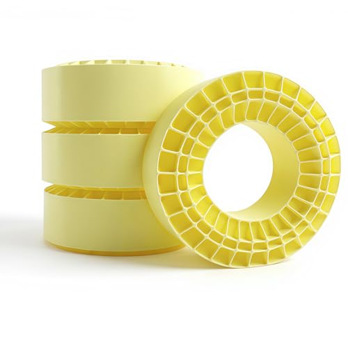 RC 2.2” Silicone Tire Inserts, 45A Silicone Rubber Inner Liners, Waterproof, for 2.2 Crawler Tires (Yellow, 4PCS) - color: Yellow