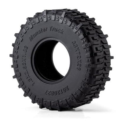 4PCS 1.3" Beadlock Tires with Foam Insert for 1/18 1/24 Axial SCX24 AX24 TRX4M RC Crawler Truck Car Upgrade Parts (A Style) - color: *a Style