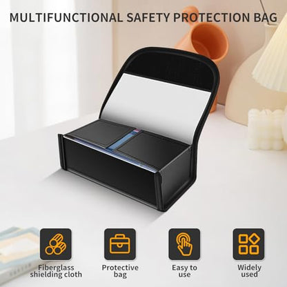 2 PCS Lipo Safety Bag Fireproof, Lipo Battery Safe Box, Explosion Proof Battery Guard Safe Pouch, Portable Charging Case for Charger and Phone
