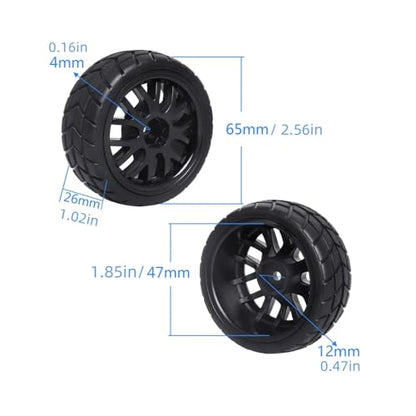 RC Wheel Tires Pre-Glued Tires and Wheels Set On Road RC for 1/10 Scale Racing Car Drift Touring | MULTI - color: Multi