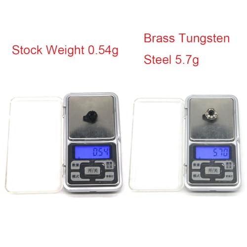 Hobby Tungsten Steel & Brass Steering Knuckle RC Axle Counterweights for Axial SCX30 1/30 RC Crawler Upgrade Accessories (Black Gold)