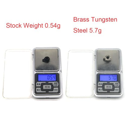Hobby Tungsten Steel & Brass Steering Knuckle RC Axle Counterweights for Axial SCX30 1/30 RC Crawler Upgrade Accessories (Black Gold)