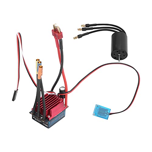RiToEasysports RC Brushless Motor, High 4 Pole Sensorless 4500KV 2435 Motor with 35A ESC Combo for 1/16 1/18 Scale RC Car Truck Enthusiasts Off-Road Racing Hobbyists